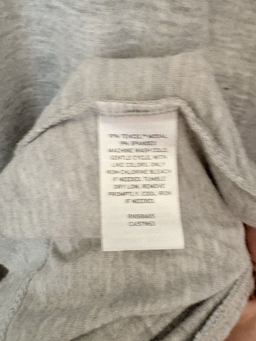Nordstrom Lingerie Mid Length Small Grey White Trim Robe Missing Tie Belt - Picture 5 of 7